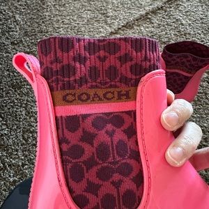 Coach rain boots